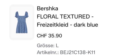 Bershka Freizeitkleid, Grösse L