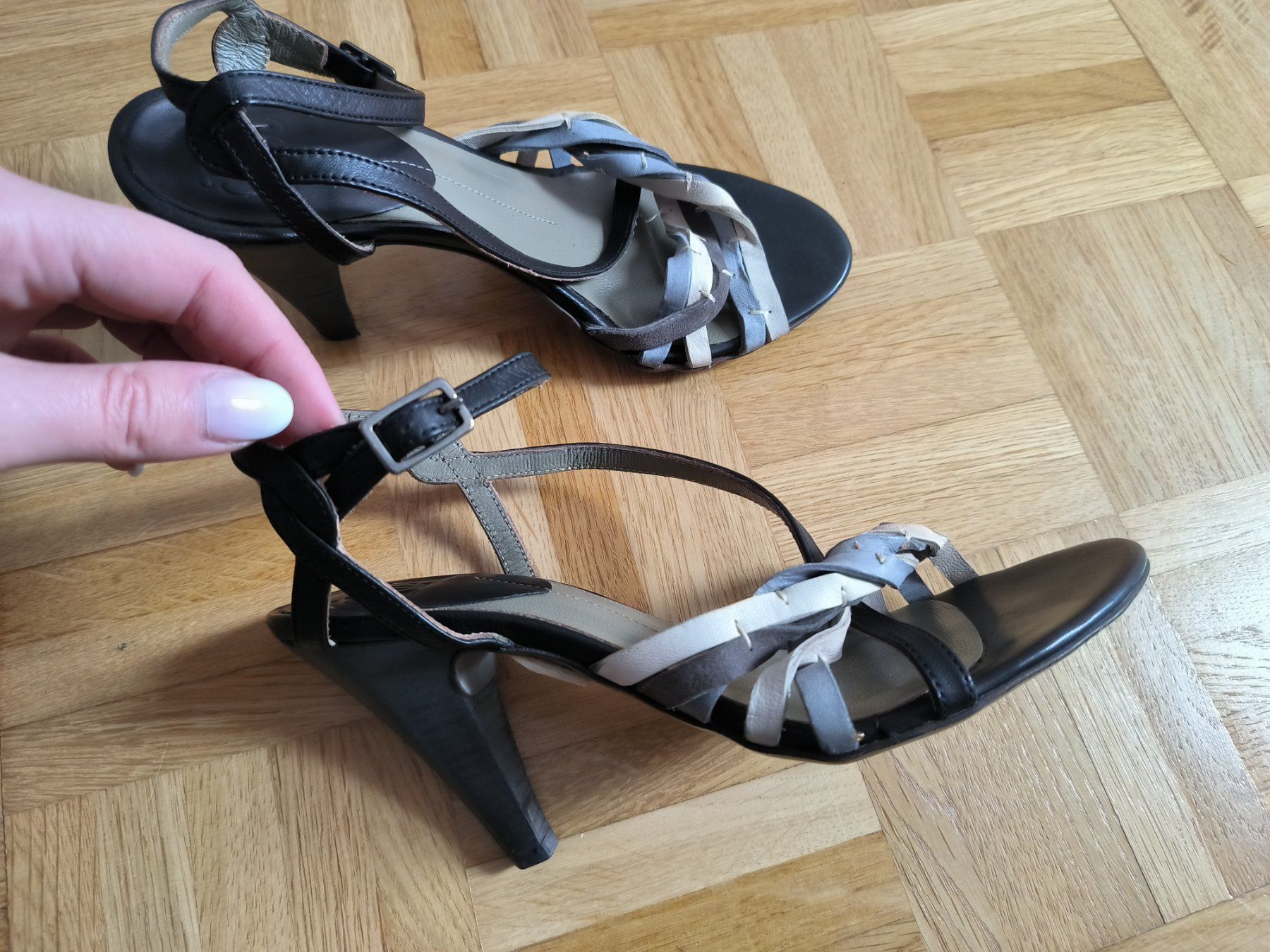 Scarpe da donna: IXOS Design-Sandalen - 39.5 - in Flecht-Optik // Echtleder – Nuovo (secondo la descrizione) da Thalwil venduto da VitaMini 3