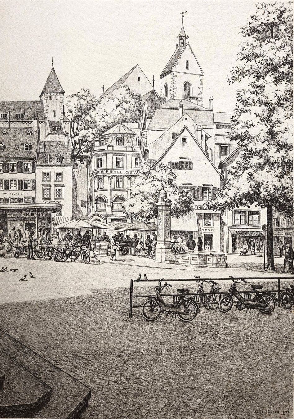 Grafica & Litografie: Hans Bühler (1906 - 1983) – Usato da Elgg venduto da cuendetkunst