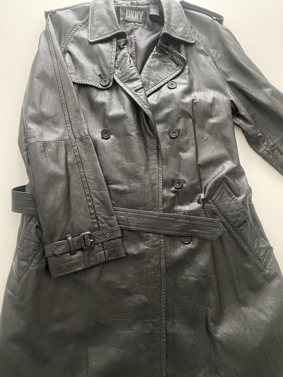 DKNY Cappotti: DKNY Ledermantel, klassischer Trenchcoat – Usato da Wetzikon ZH venduto da EAGLE_1981 5