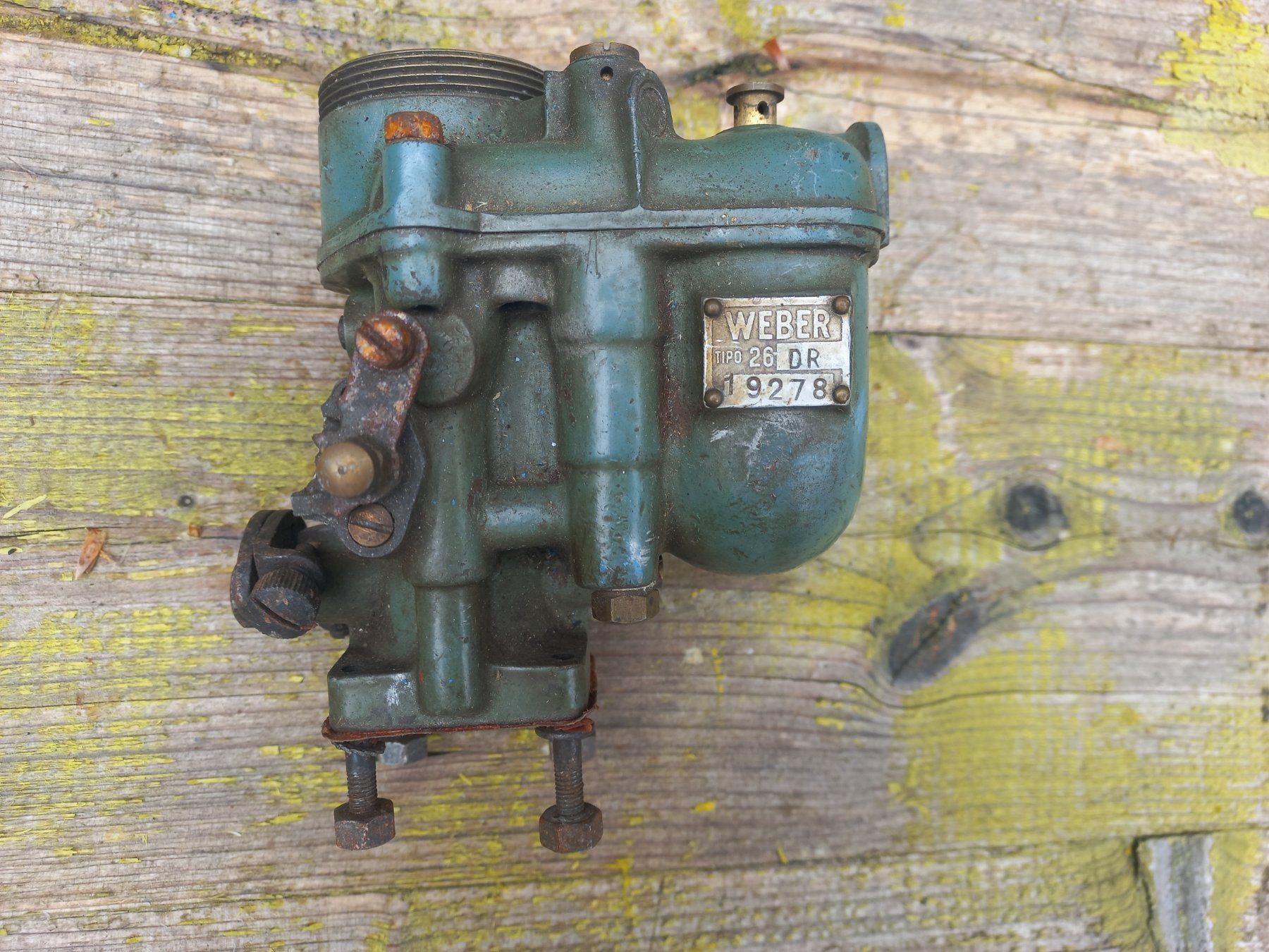 Tutti pezzi di ricambio auto: rarer Oldtimer Messing / Bronze Vergaser WEBER Tipo 26 DR – Usato da Dulliken venduto da Dullikenlerchclassic 1
