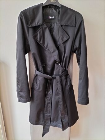 RARE !! Trench-coat noir Yendi, mi-saison, élégant