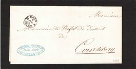 Faltbrief: Kriegs-Commissariat,Fingerhutst. Bern , 6.6.1856