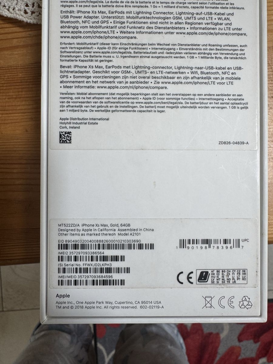 Apple Telefoni cellulari / Smartphones: iPhone XS Max, 64GB, Gold – Usato da Seewen SO venduto da Muggi3 3