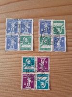 CH-Briefmarken 4-er Blöcke Kehrdruck gestempelt gem. Bilder