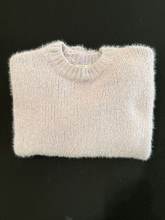 Pull&Bear pull mauve texturé coupe courte taille M