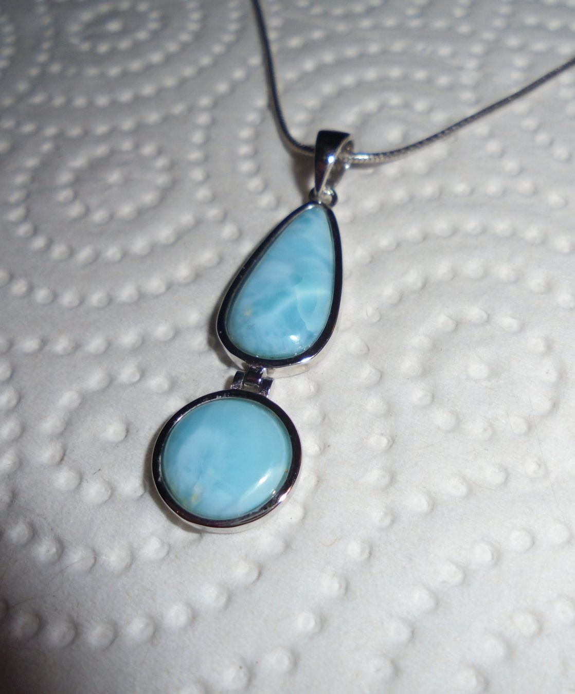 Anhänger: Echtschmuck: Silberanhänger mit Larimar – Neu (gemäss Beschreibung) aus Zuchwil von maumauchi 2