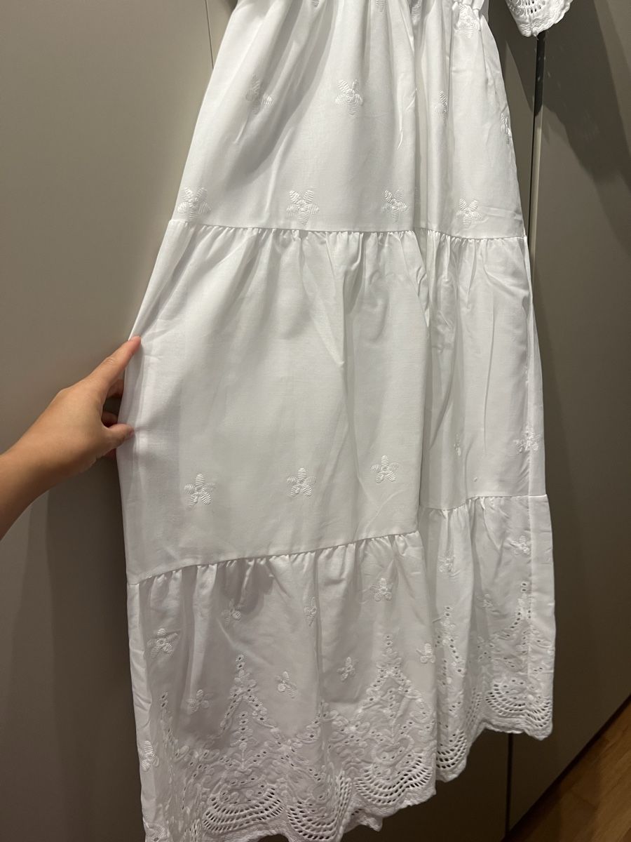 Vestiti: Kleid weiss bestickt Maxilänge  – Usato da Zürich venduto da R1908 2