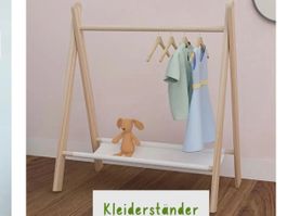 NEU Baby Kinderzimmer Garderobe Kleiderständer Aufbewahrung
