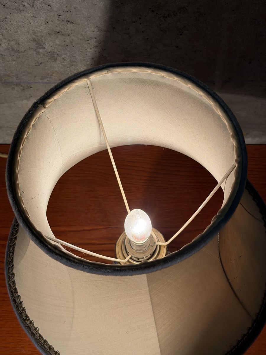 Lampade: Vintage Floral Ceramic Lamp with Shade – Usato da Lausanne venduto da vas_mbk2 3