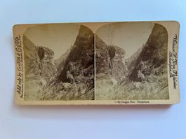 Stereo-Karte ca.1900 Im Simplon Pass