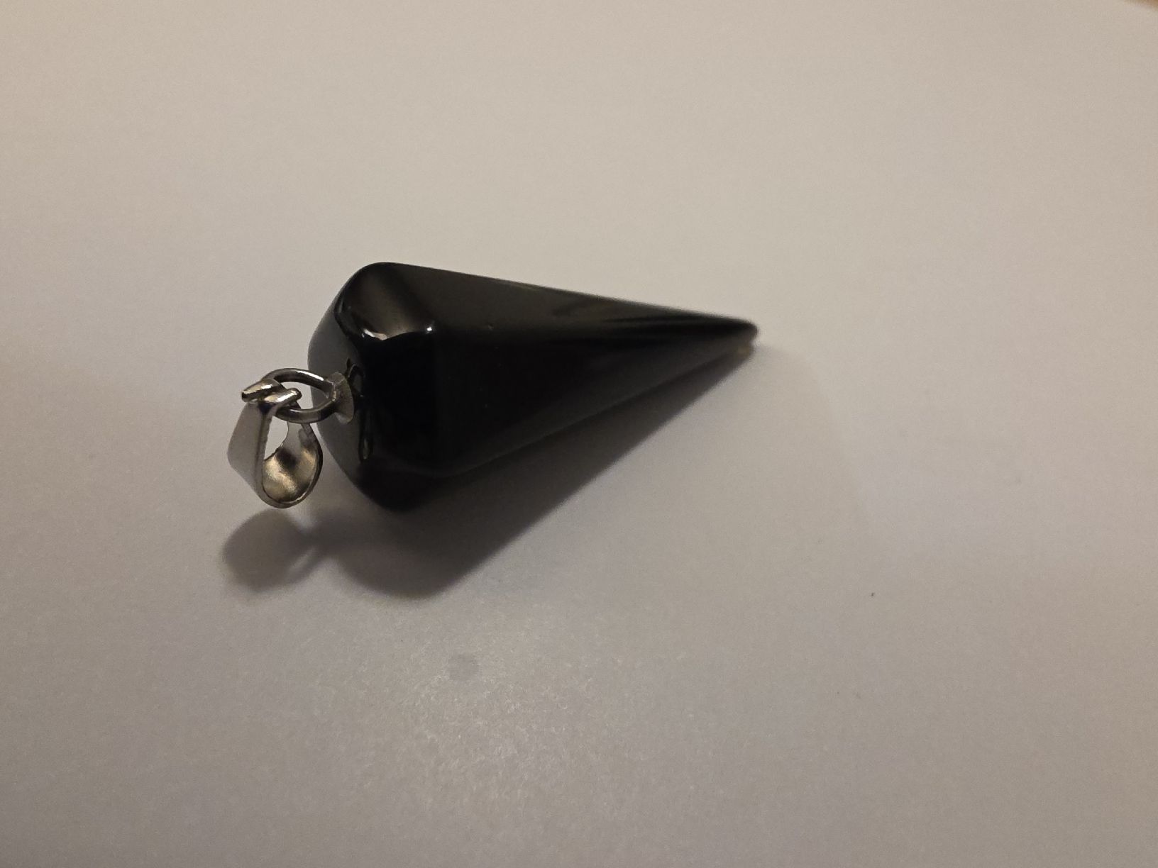 Minerali & Pietre curative: Pendel Onyx 3 x 1cm. – Nuovo e nell'imballaggio originale da Menziken venduto da Mirager 2