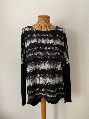 ZARA - Oberteil schwarz-weiss gemustert