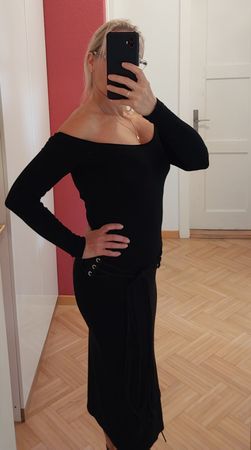 Schwarzes Kleid & Gürtel Gr. 36 S Claudia Carpendale Design