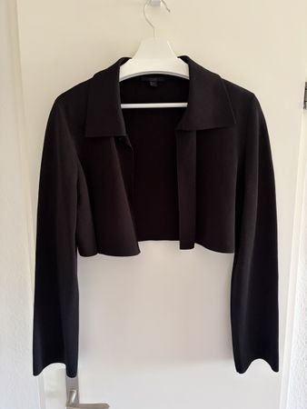 COS cropped Strickjacke, schwarz, Grösse M