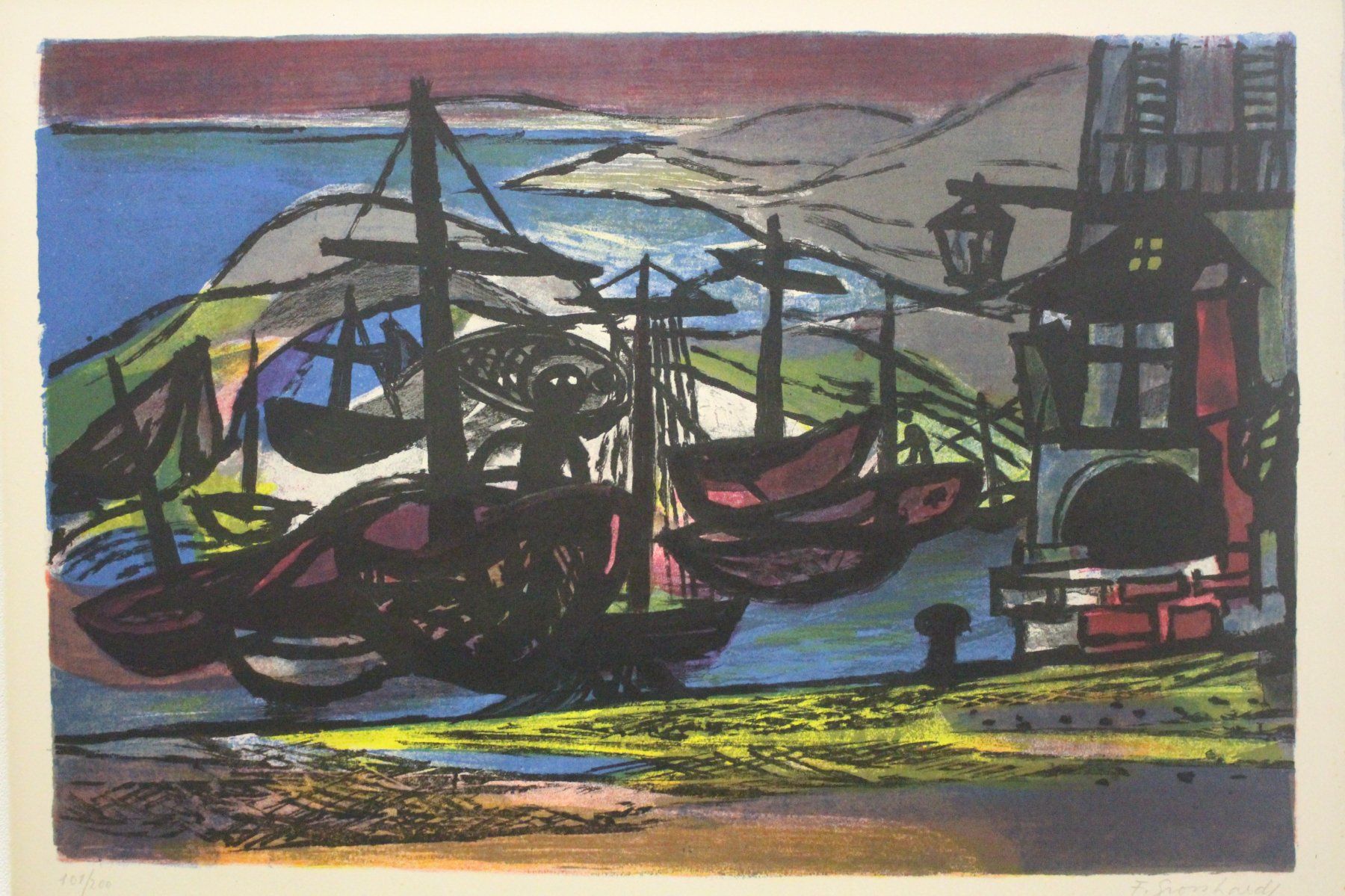 Grafica & Litografie: Edwin Ferdinand Grosshardt (schweizerisch, 1901-1960) – Usato da Brüttisellen venduto da Betty_1972 1
