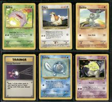 Vintage Pokémon Karten Base Set 1999 EN Lot of 6