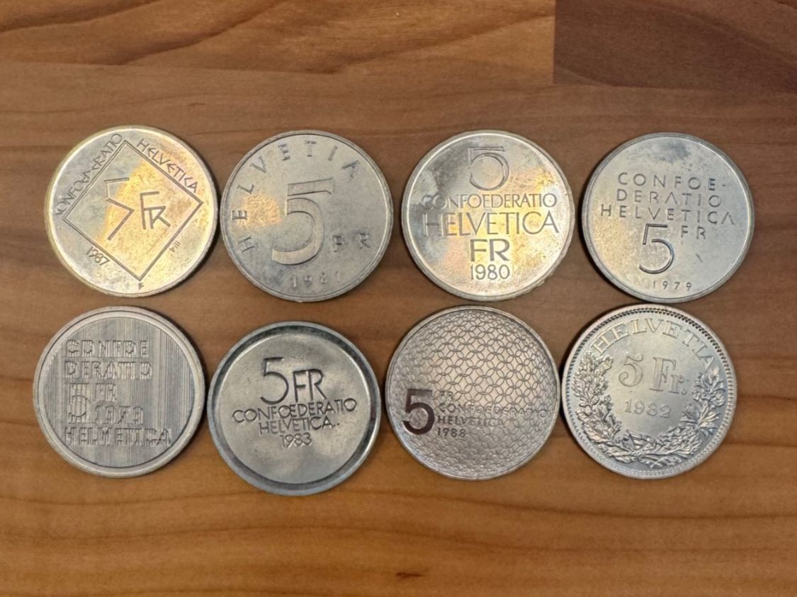 Alle Münzen: 8 Stück 5.- Gedenkmünzen – Neu und originalverpackt aus Jona von Neptun680