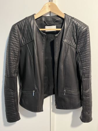 Lederjacke Hugo Boss, 38, schwarz
