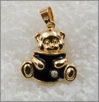 Anhänger Teddybär 18K Vergoldet