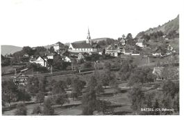 Sattel SZ Dorfansicht Kirche Bauernhof 1939 sehr gut erhalte