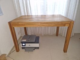 ESSTISCH Holz 120/80/75 cm  Eichefarben Wildeiche