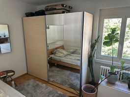 Kleiderschrank mit Spiegeltüren – 195 × 66 × 205 cm