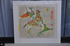 Alois Carigiet - der berittene Falkner - Litho von 1962