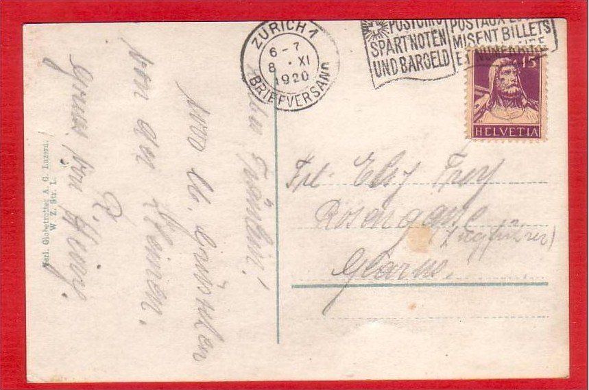 Cartoline postali: ST. FIDEN MIT BODENSEE 1920 – Usato da Grüningen venduto da Kartenlaube 1