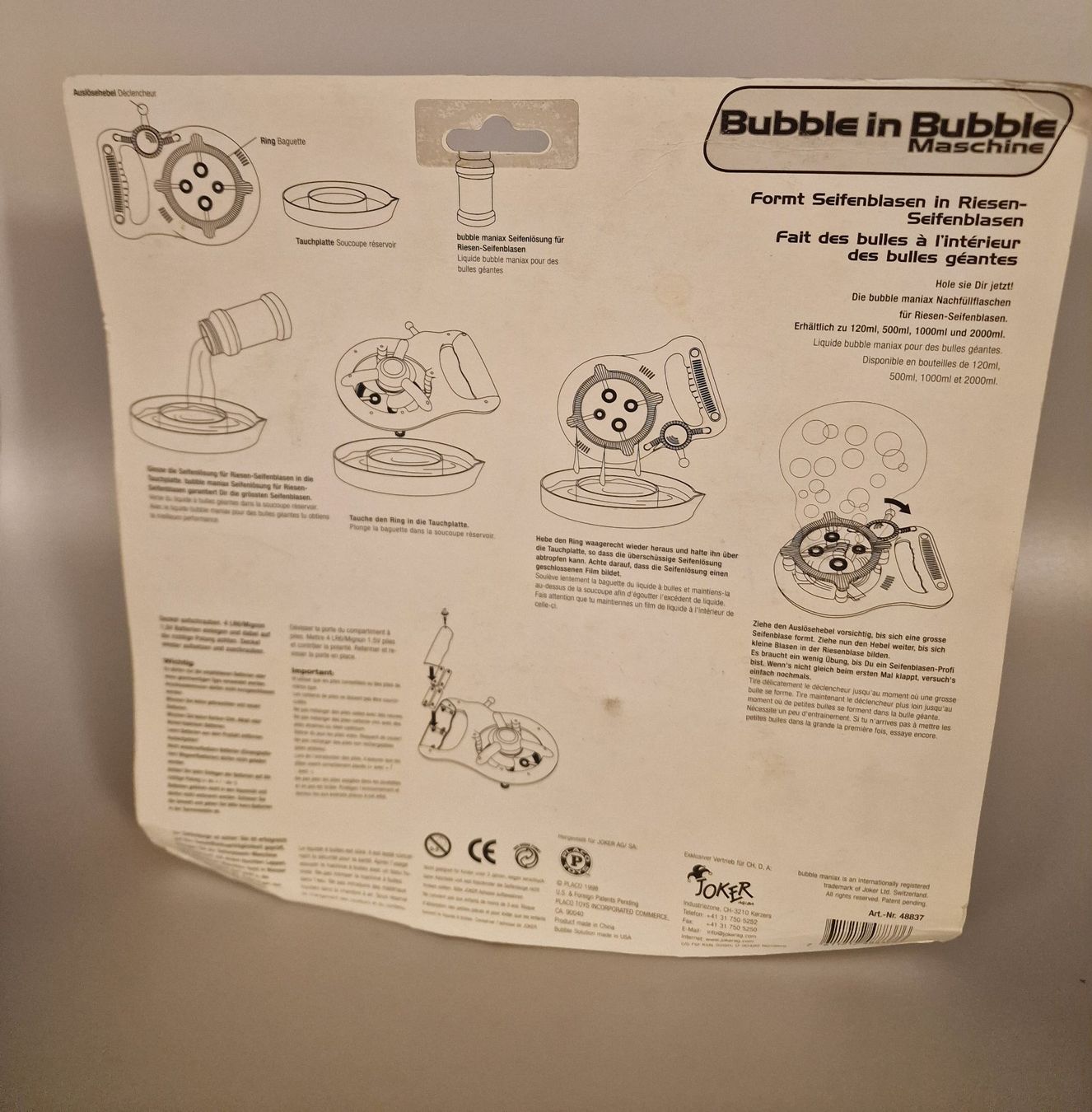 Jouets: Bubble in Bubble Maschine  Neu – Neuf avec emballage d'origine à Oberuzwil par aseinkaufswelt 1
