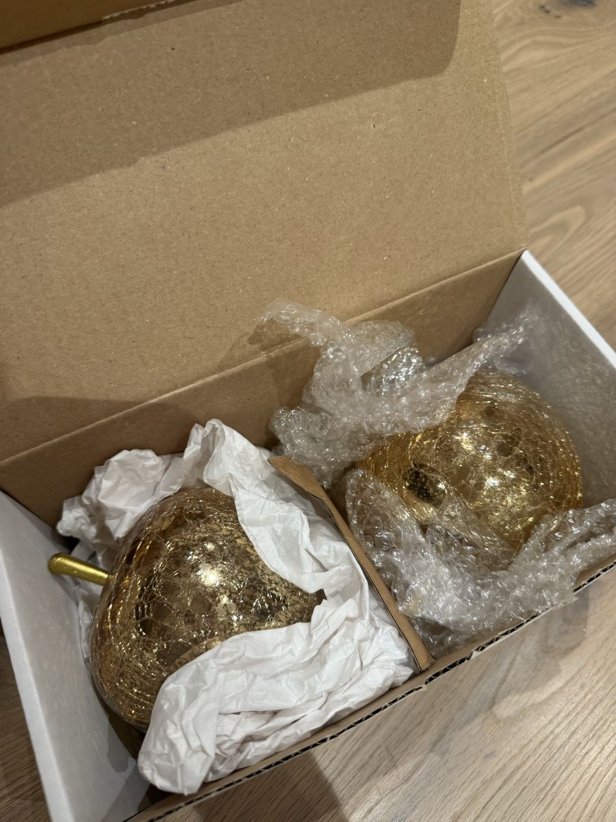 Tutte le decorazioni: Goldene Glas-Äpfel mit LED, 3er Set, Herbstdeko! – Nuovo e nell'imballaggio originale da Habsburg venduto da franziska_81 2
