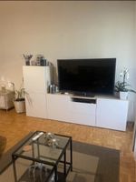 Meuble TV blanc avec rangement bon état 