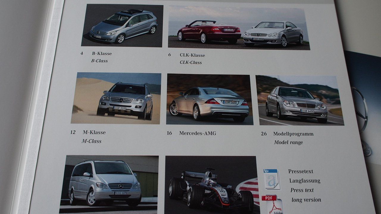 Mercedes-Benz Documenti: Mercedes B/M/CLK Pressemappe 2005 – Usato da Zofingen venduto da sosalinos01 4