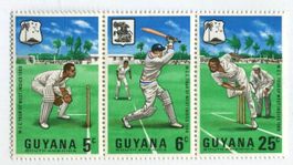 Briefmarken "Cricket". Guyana