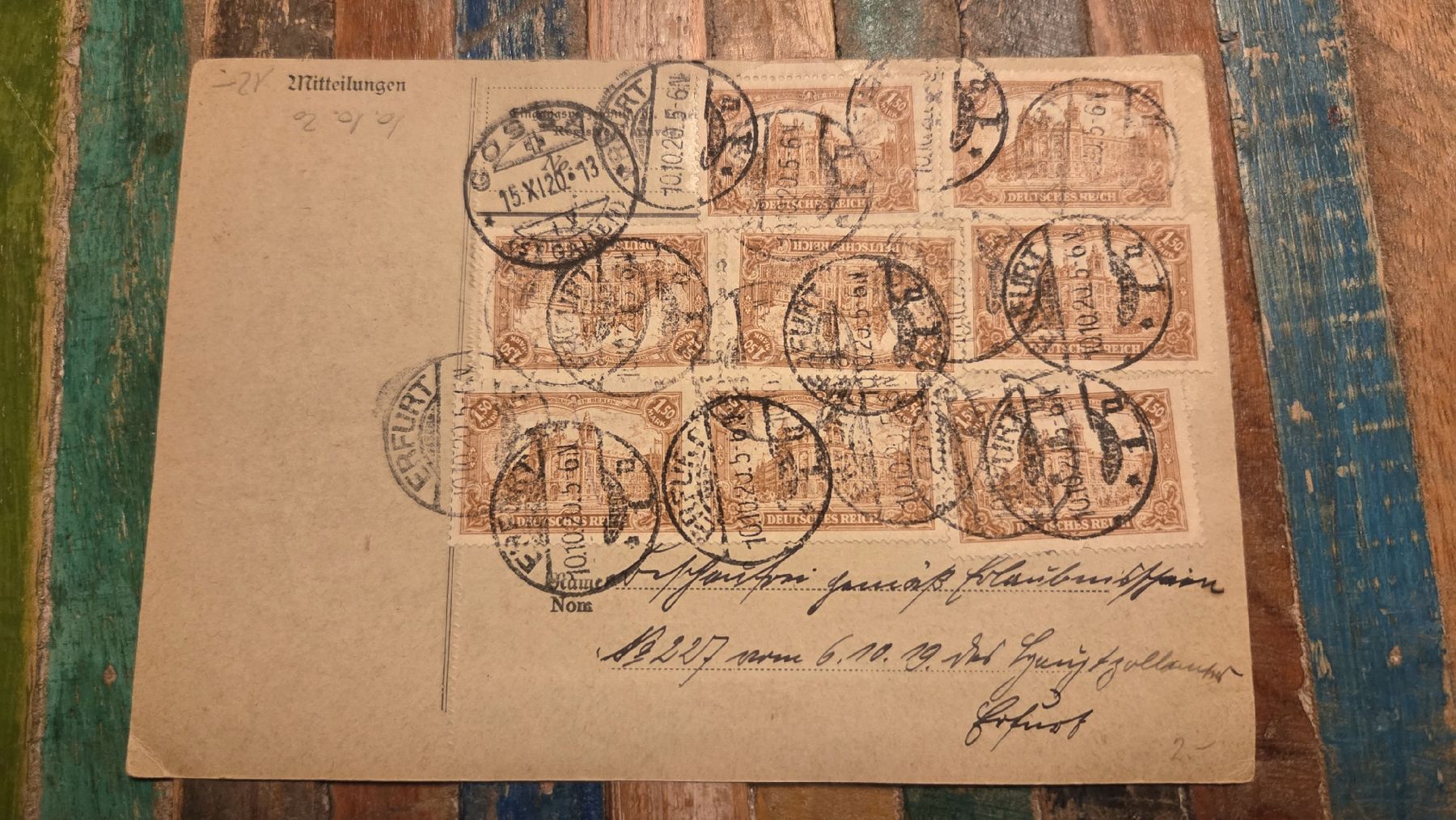 Tutti i francobolli: 1920 Paketkarte Erfurt – Usato da Arni AG venduto da Moth68 1