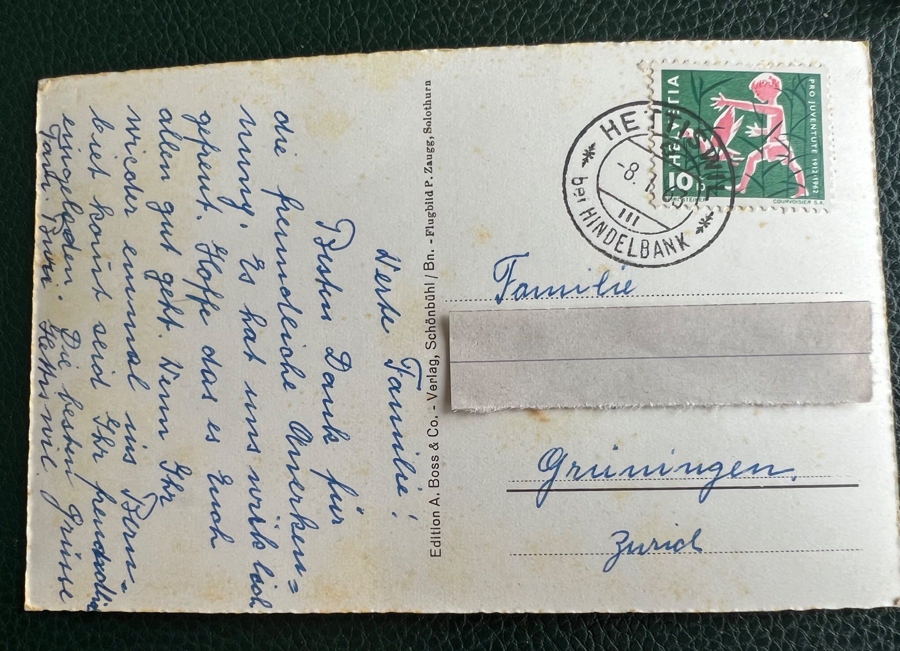 Cartoline postali: Postkarte von Hettiswil BE – Usato da Grueningen venduto da ant_qb8l 1