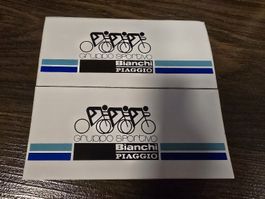 2 Bianchi Piaggio Gruppo Sportivo Stickers 80s