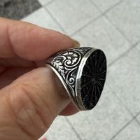 Einmaliger Silberring mit schwarzer Zirkonia, Grösse 60