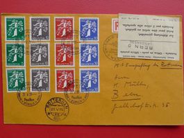 1939, Nr.228-239, LANDI Satzbrief, alle Sprachen +LEITZETTEL