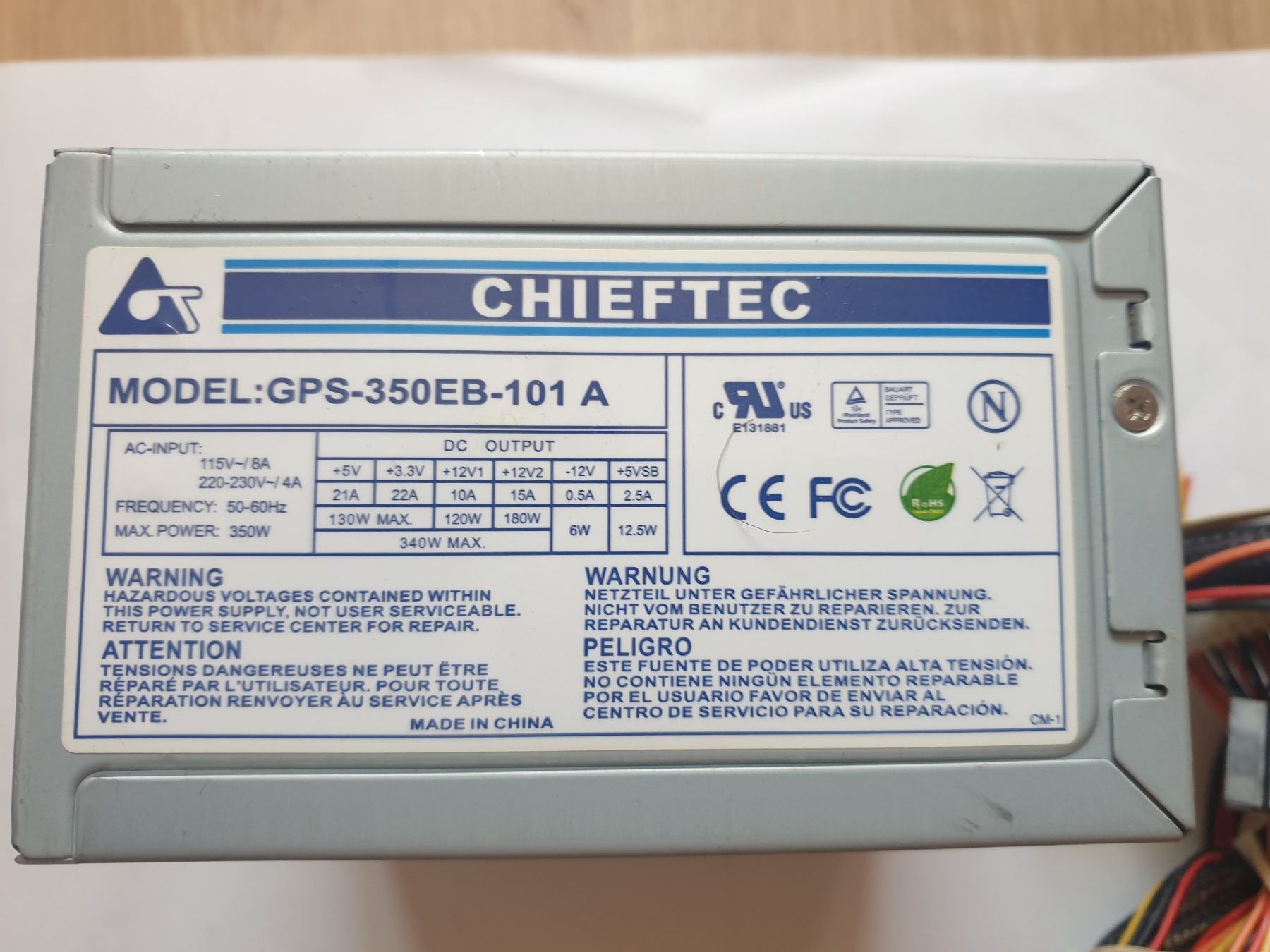 Chieftec Elektronikbauteil: Alimentation PC Chieftec GPS-350EB-101A – Gebraucht aus Moudon von Amaroli7 1