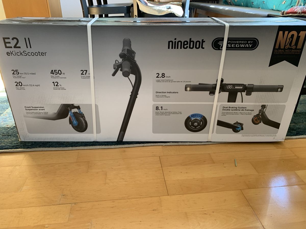 Kickboard: Ninebot E2 ll eKickScooter 25 km, 20 kmax. – Nuovo e nell'imballaggio originale da Meiringen venduto da Kathibachmann 1