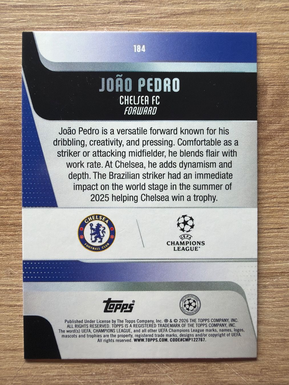 Topps Sammelbilder & Trading cards: Soccer Joao Pedro CARNAVAL Topps 2026 – Gebraucht aus Netstal von Clutch79Cardz 1