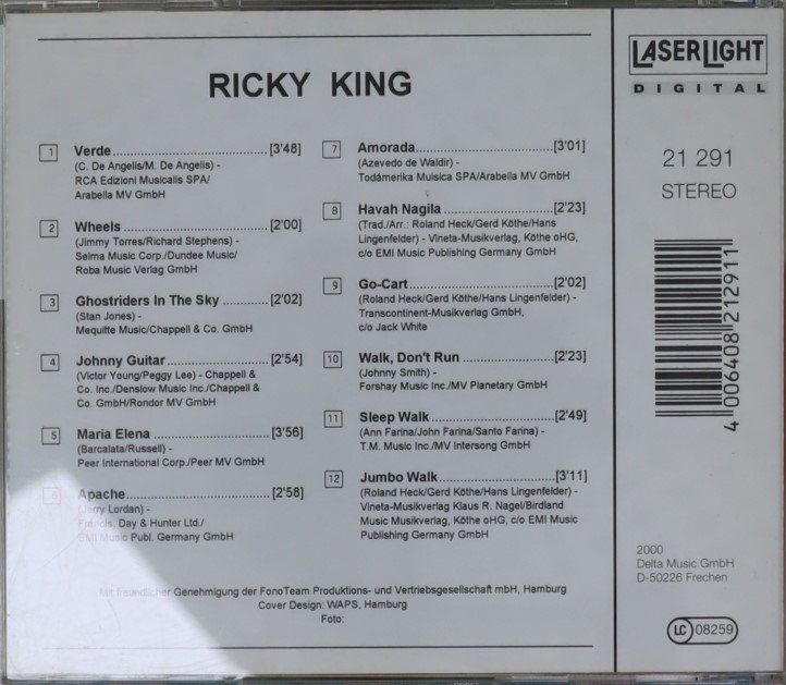 CD: Ricky King – Usato da Luzern venduto da CONTENTI 2