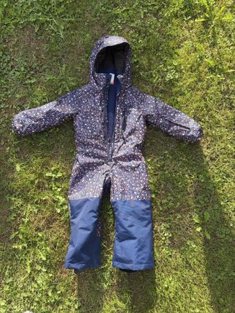 Skianzug Decathlon blau gemustert Grösse 98-104 cm