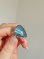 Labradorite Gemstone Ethnic Handmade Ring 55mm