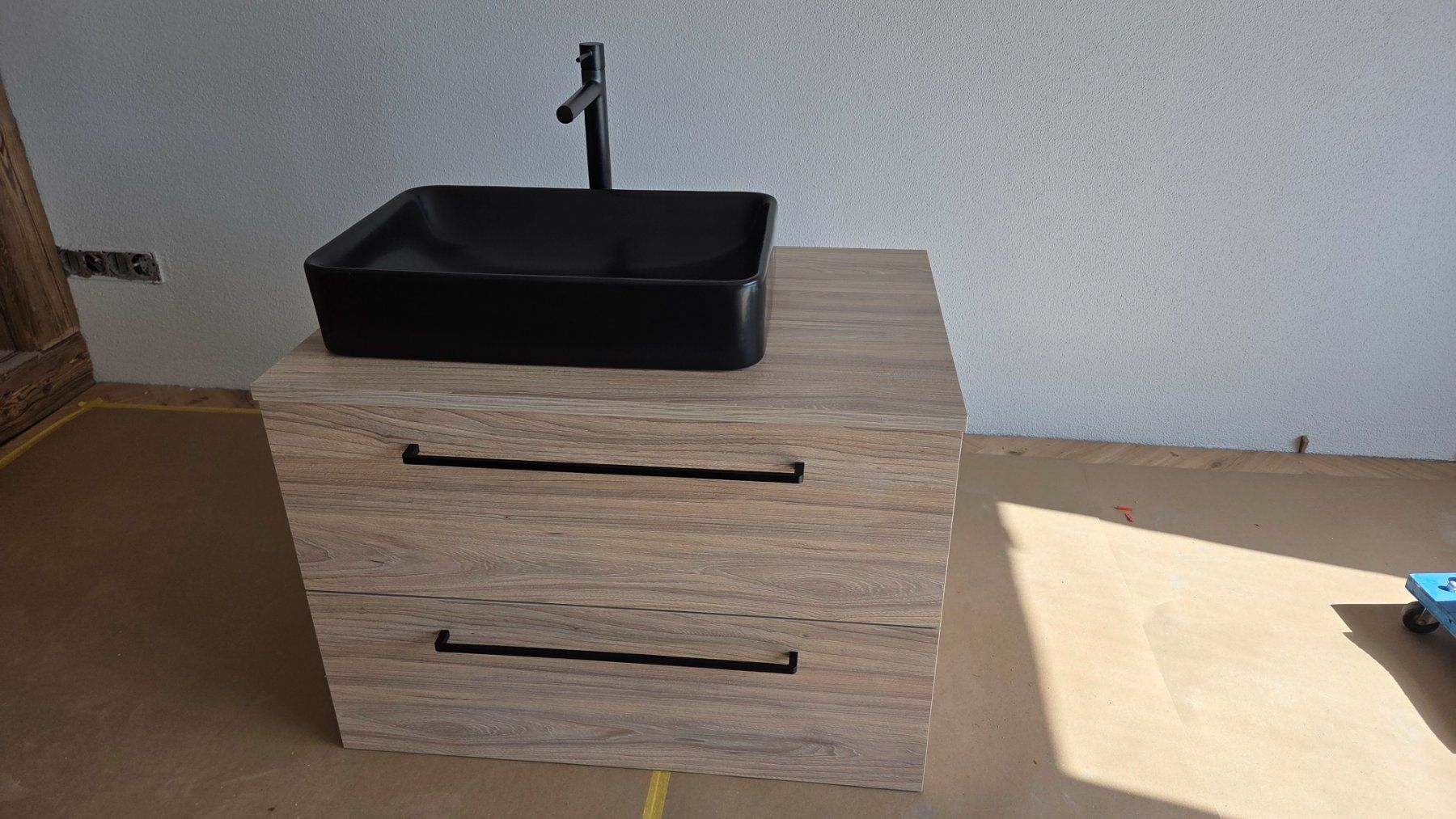 Laufen Mobili per bagno: Richner-Badmöbel mit schwarzem Designer-Aufsatzwaschtisch – Nuovo e nell'imballaggio originale da schaffhausen venduto da hohberg30 3