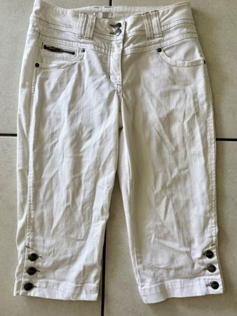 Cheer Capri-Hose Weiss Gr. 38 Sommer-Mode neuwertig 49