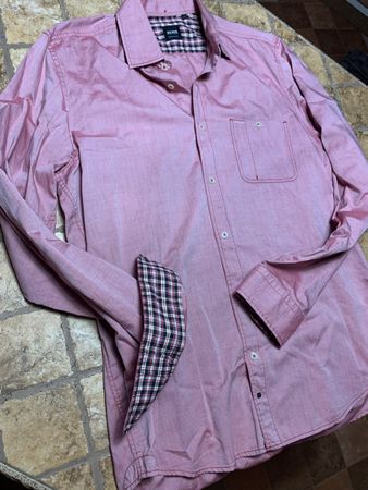 Hugo Boss Camicia👌uomo rosa,tgM/L👌per primavera