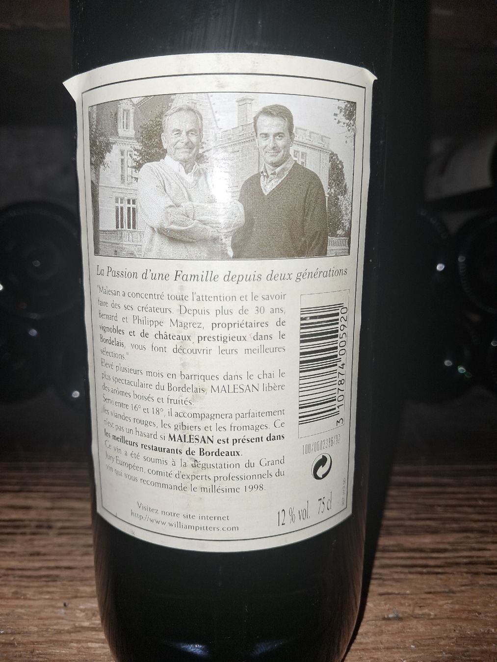 Vino: Malesan Bordeaux 1998 – Nuovo e nell'imballaggio originale da Le locle venduto da juliensaran 3