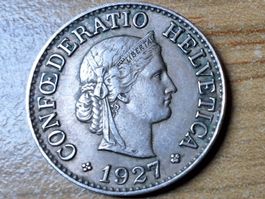 10 Rappen 1927 - fast vorzüglich!